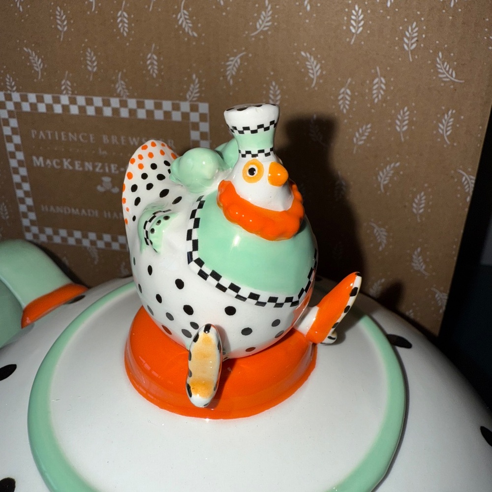 Patience Brewster by MacKenzie-Childs Speckled Chicken Teapot